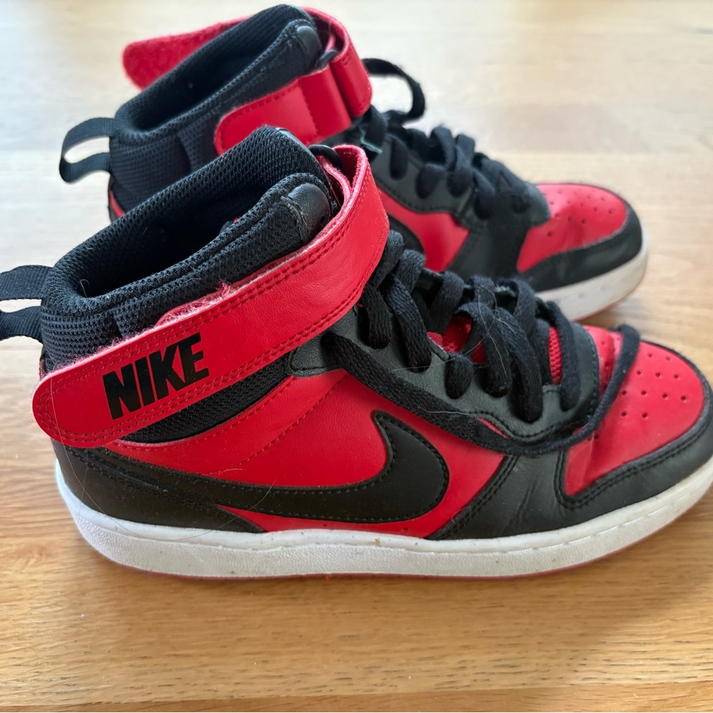 Nike Black and Red High-Top Sneakers - Picture 3 of 6